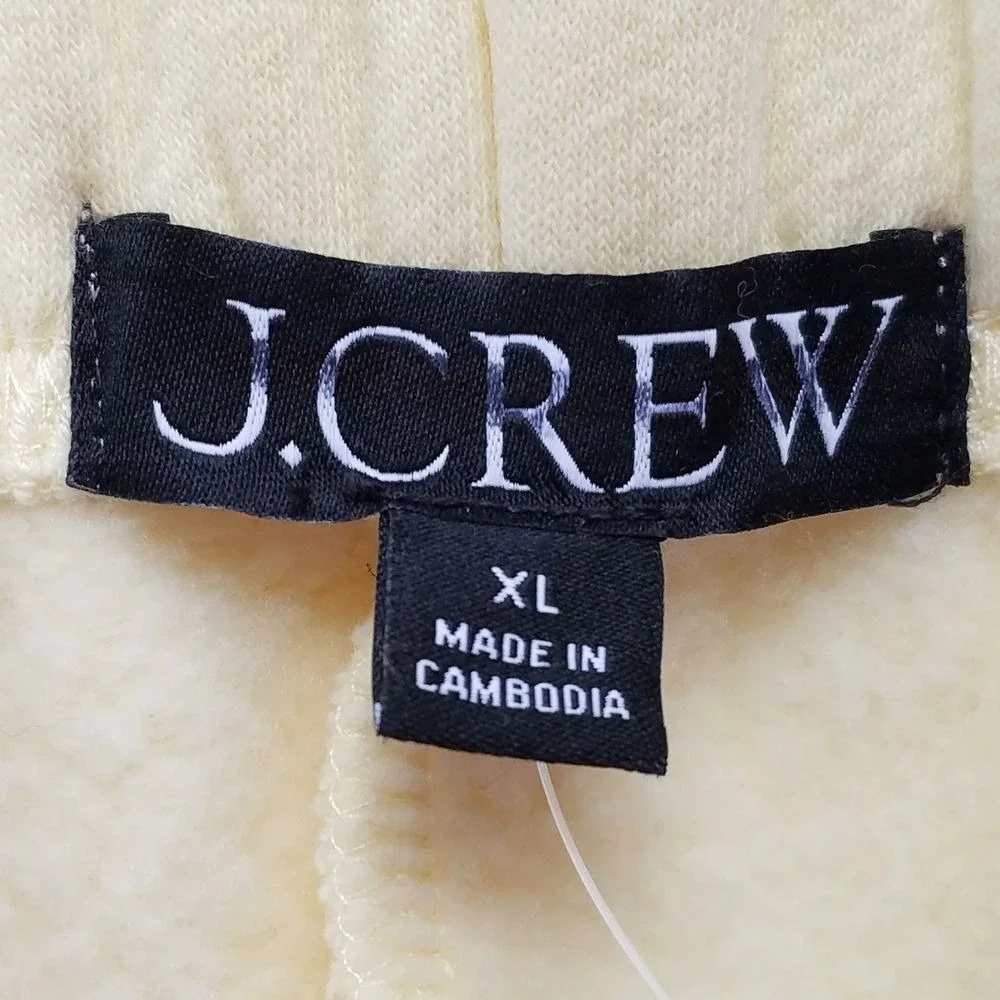 J, Crew Heritage Fleece Sweatshort‎ Womens X-Large Yellow NWT $65 CA841 - Picture 3 of 5
